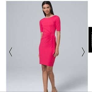 Side-Tie Knit Shift Dress